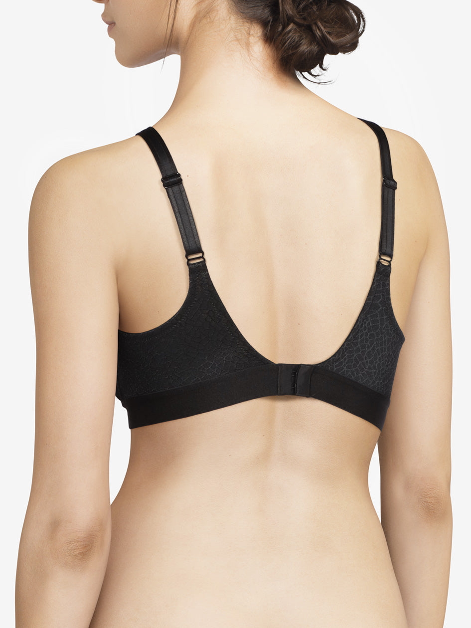 Pretty Things Chantelle Smooth Non-Wired Black Bra - Underwear Specialists