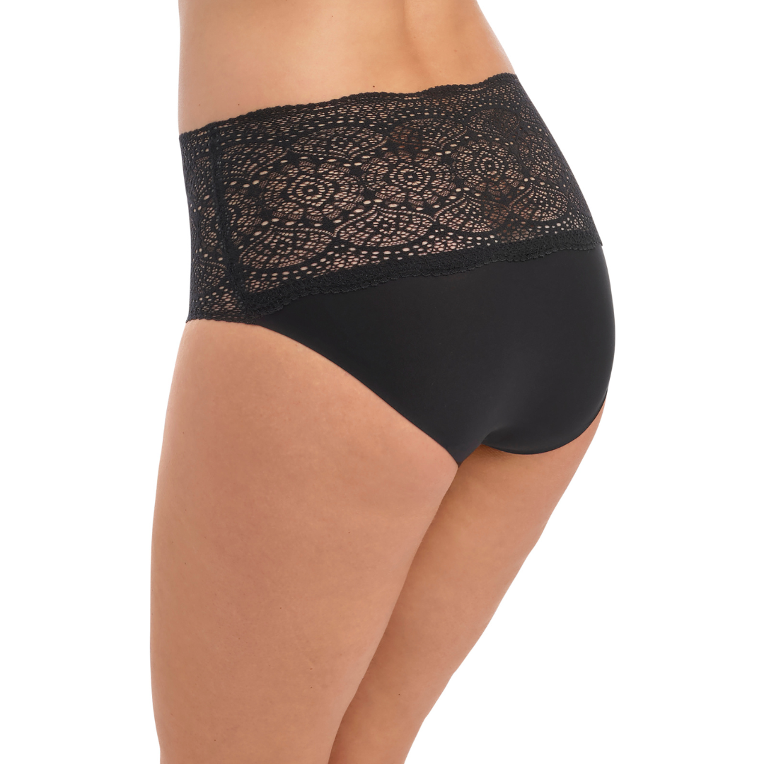 Pretty Things Fantasie Lace Ease Black Brief - Underwear Specialists