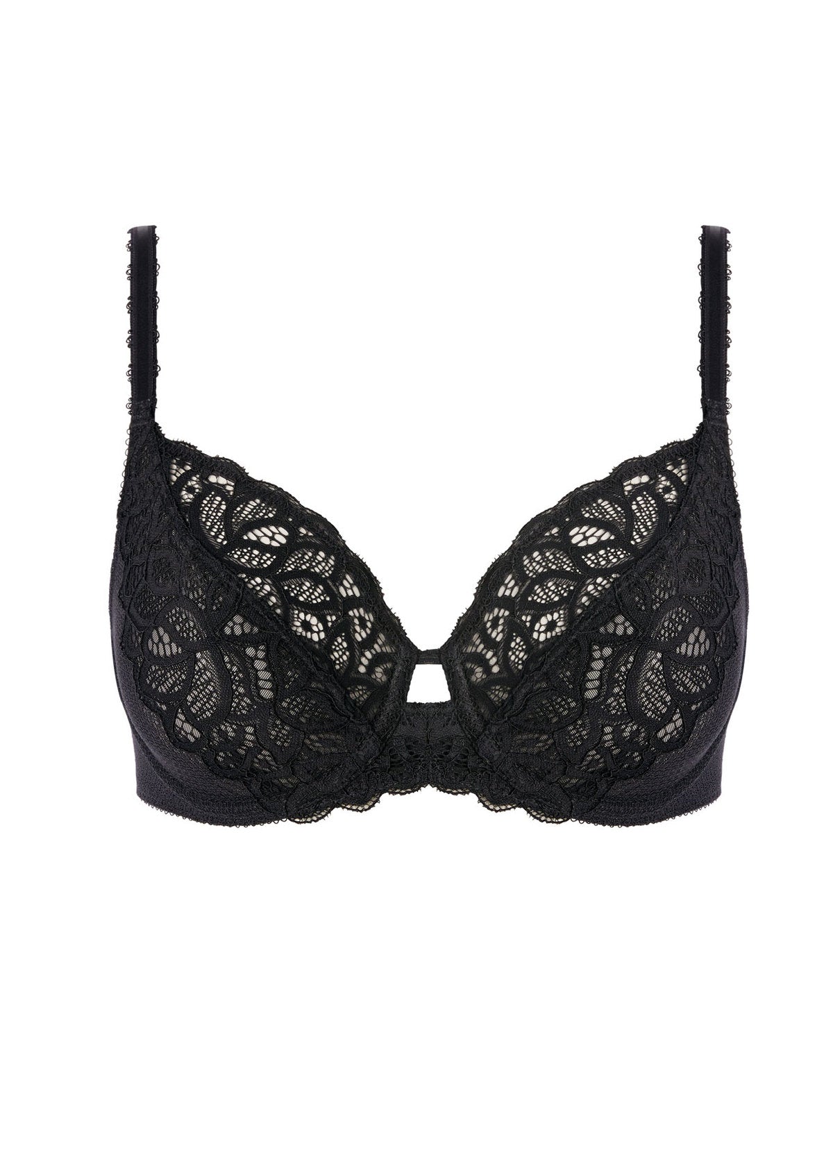 Pretty Things Wacoal Raffine Non-Padded Lace Black Bra - Underwear Specialists