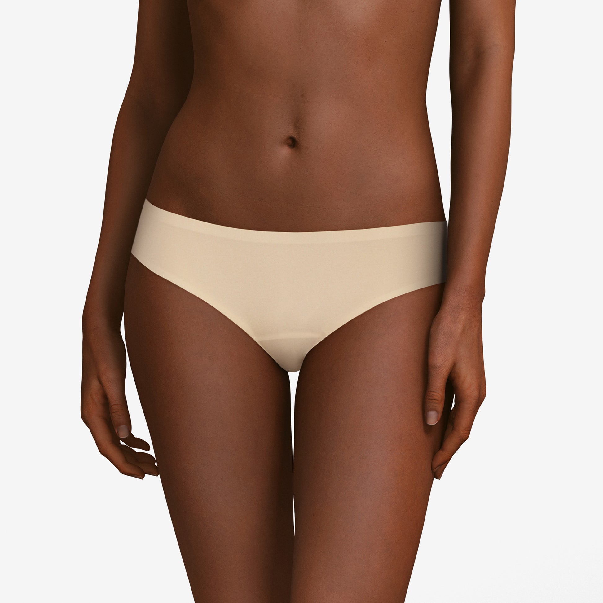 Pretty Things Chantelle Soft Stretch High Leg Nude Brief - Underwear Specialists 