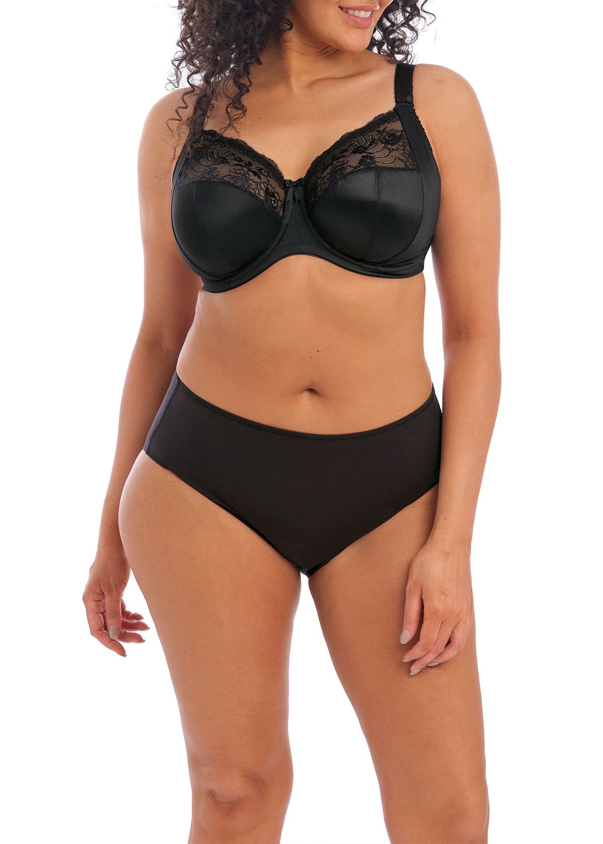 Pretty Things Elomi Morgan Full Cup Support Black Bra - Underwear Specialists 