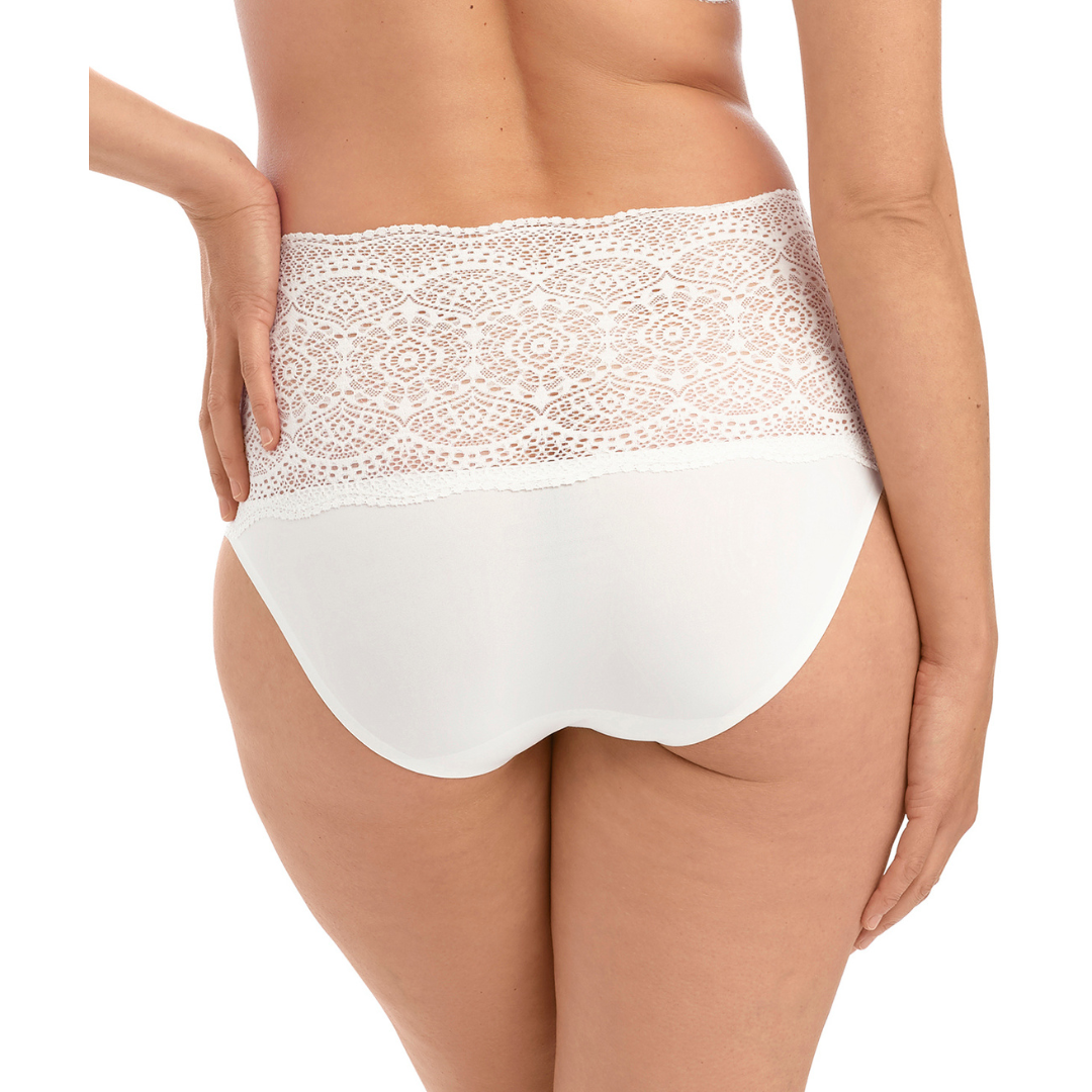 Pretty Things Fantasie Lace Ease White Brief - Underwear Specialists