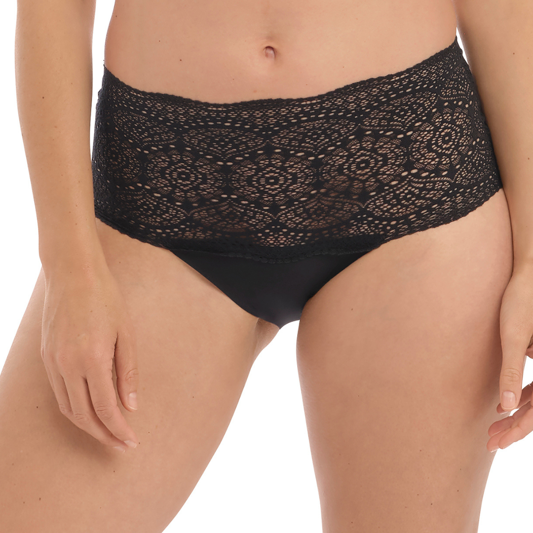 Pretty Things Fantasie Lace Ease Black Brief - Underwear Specialists