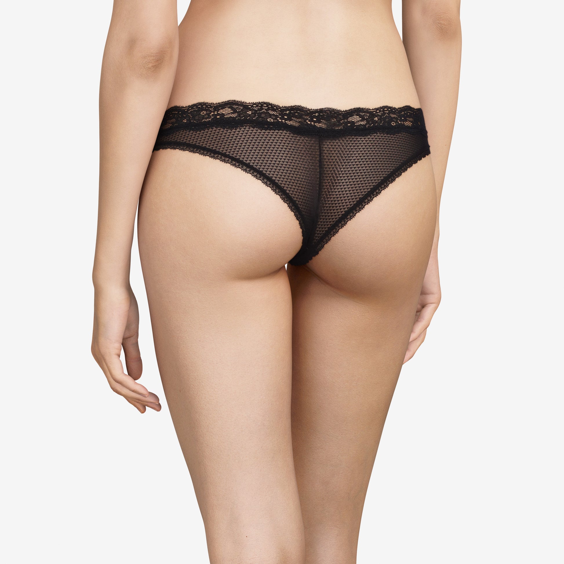 Pretty Things Chantelle Passionata Black Thong - Underwear Specialists 