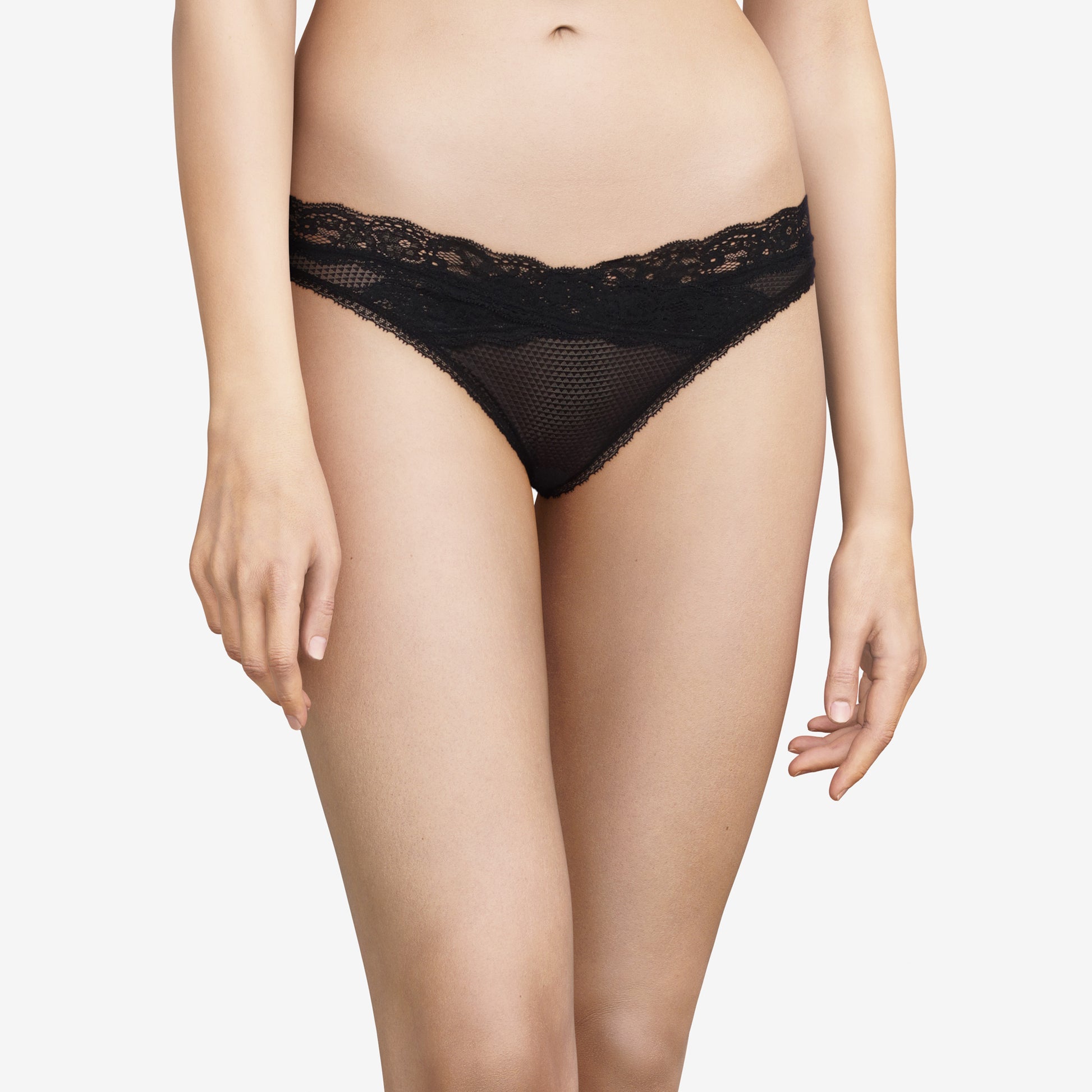 Pretty Things Chantelle Passionata Black Thong - Underwear Specialists 