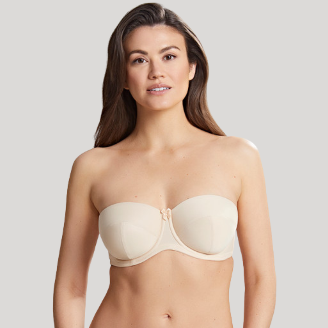 Pretty Things Panache Strapless 3 Section Support Nude Bra- Underwear Specialists