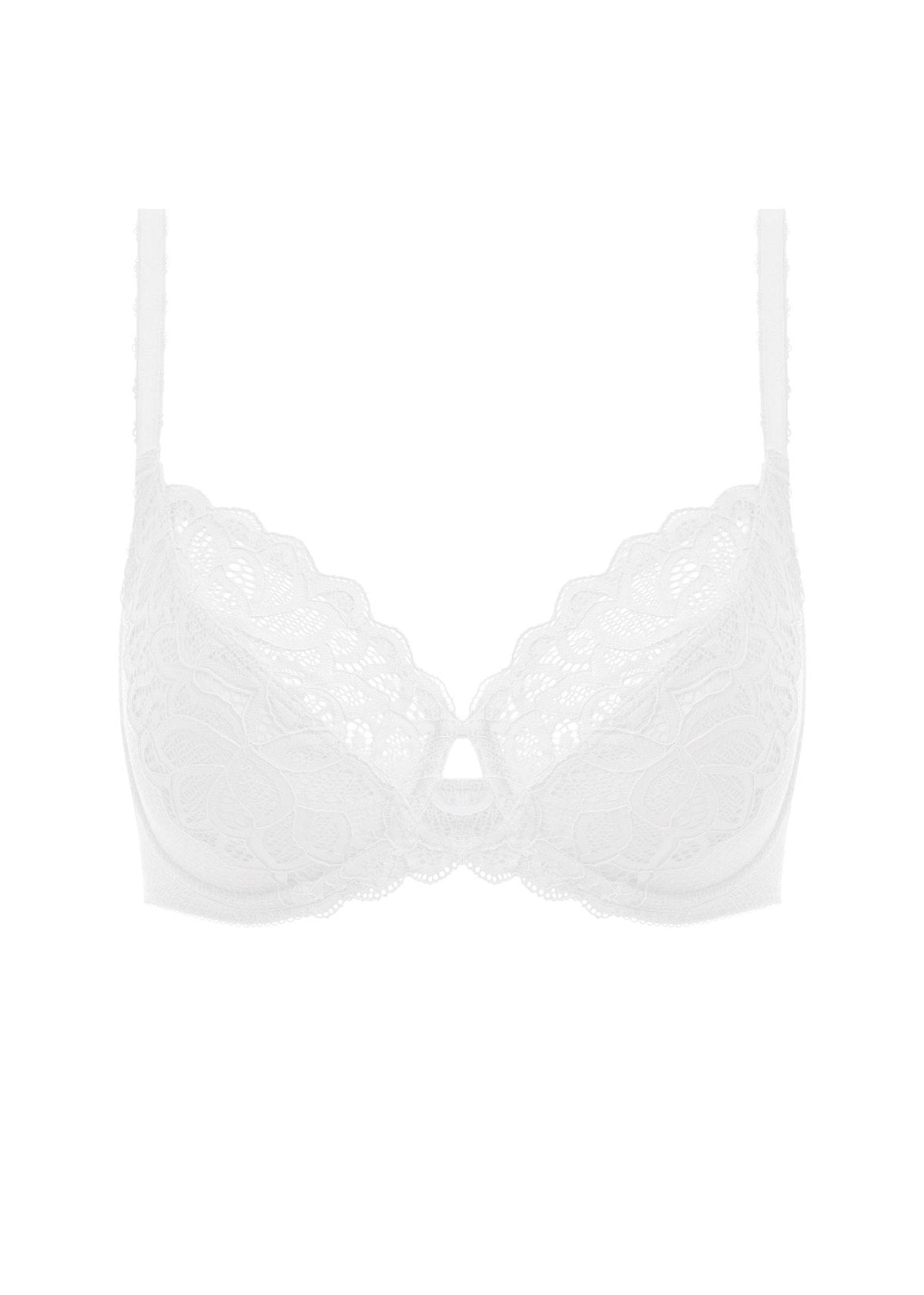 Pretty Things Wacoal Raffine Non-Padded Lace White Bra - Underwear Specialists
