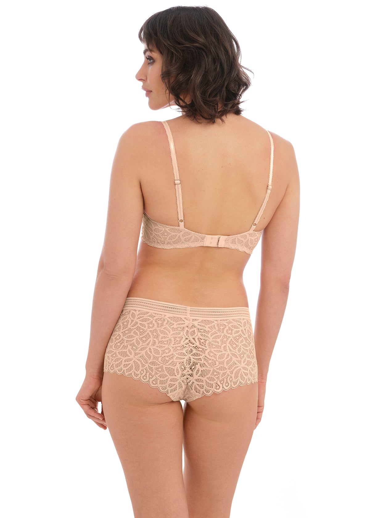 Pretty Things Wacoal Raffine Nude Padded Lace Trim Bra - Underwear Specialists