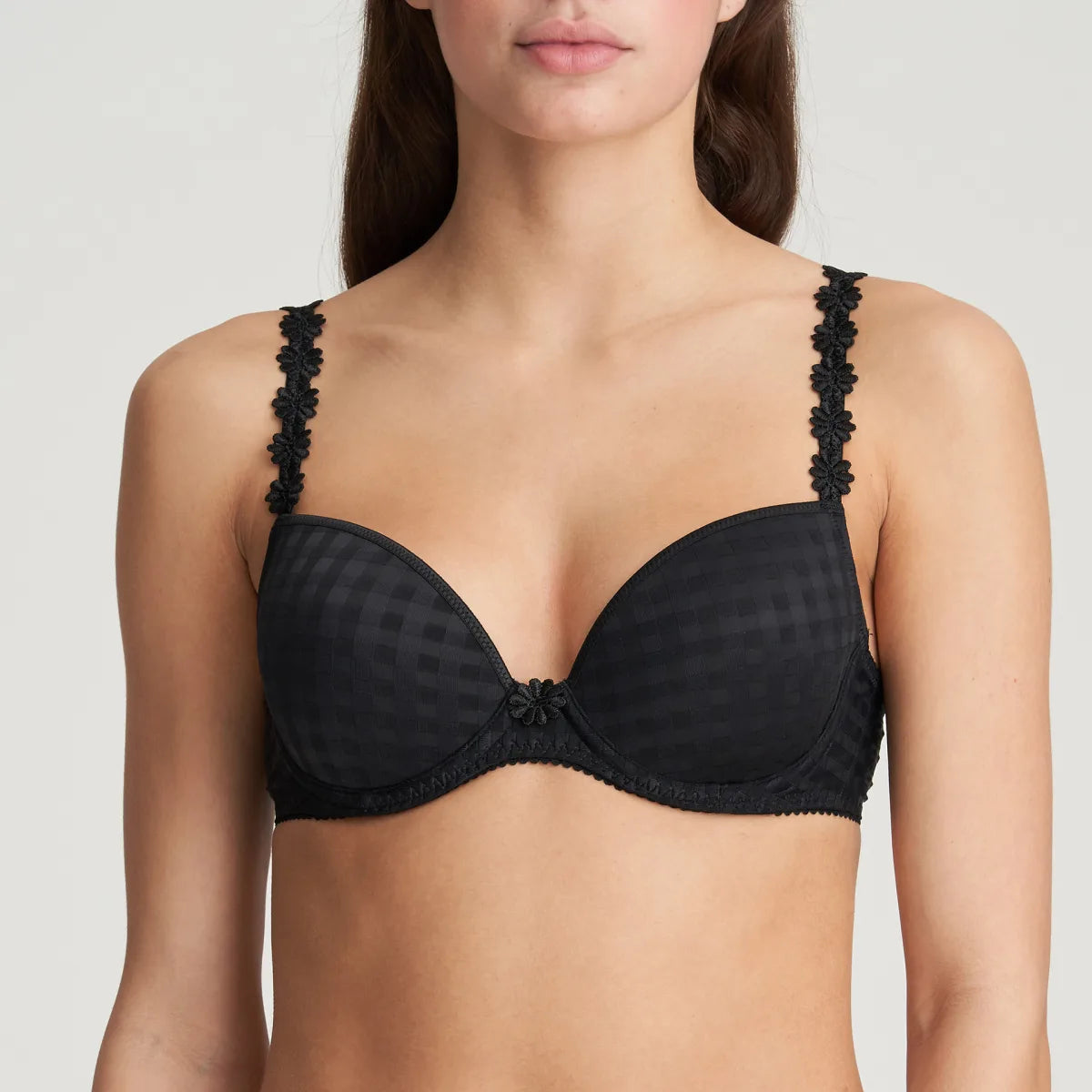 Pretty Things Marie Jo Avero Plunge Padded Black Bra - Underwear Specialists